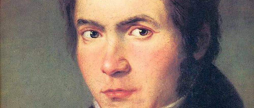 Der Meister in jungen Jahren. Ludwig van Beethoven 1804 gemalt von Willibrord Joseph Mähler.