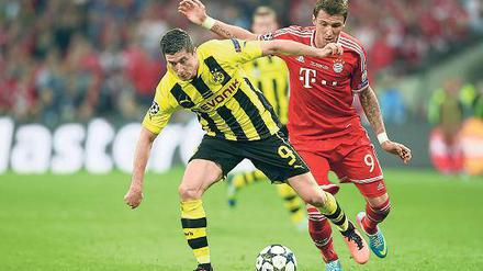 Lewandowski und Mandzukic konkurriernden bald im Bayern-Sturm.