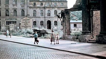 Die Geschichte Brandenburgs in Fotografien aus privaten Alben. Das zeigen die zahlreichen Bilder auf dem Portal Zeitstimmen wie diese Aufnahme der Wilhelm-Staab-Straße in Potsdam im Jahr 1956.