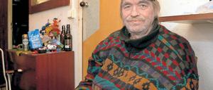 Obdachlos. Wolfgang E. nach der Räumung in der Wohnung des Nachbarn.