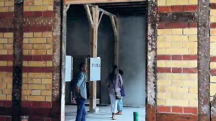 Von Innen. Am maroden Bürgerbahnhof musste viel saniert werden.