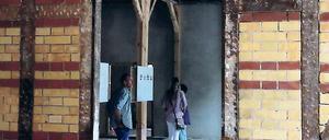 Von Innen. Am maroden Bürgerbahnhof musste viel saniert werden.