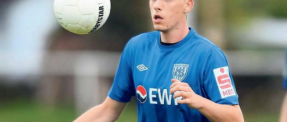 Konzentriert. Babelsbergs Christopher Schulze hat den Ball im Blick.