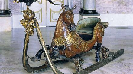 Für die repräsentative Schlittenfahrt. Der kurfürstliche Rennschlitten, entstanden zwischen 1695 und 1700 im Auftrage des des Kurfürsten Friedrichs III.