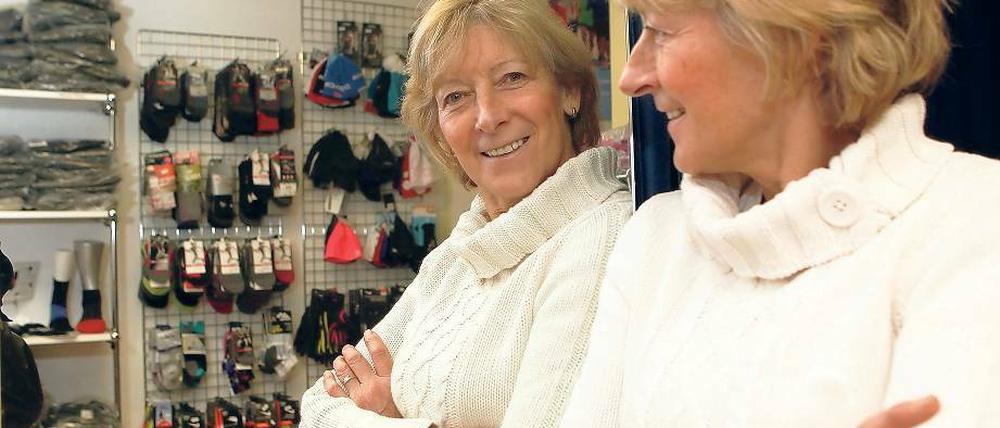Wird 60 und kann nicht vom Laufen lassen. Ulrike Bruns, einstige Olympiadritte und Weltrekordlerin, in ihrem Potsdamer Sportfachgeschäft.