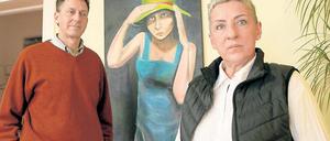 Schöner unterrichten. Im Babelsberger Sprachenzentrum hängen jetzt Bilder von Christiane Karl. Inhaber Mitch Lee freut sich, dass die Wände nicht mehr so leer sind.