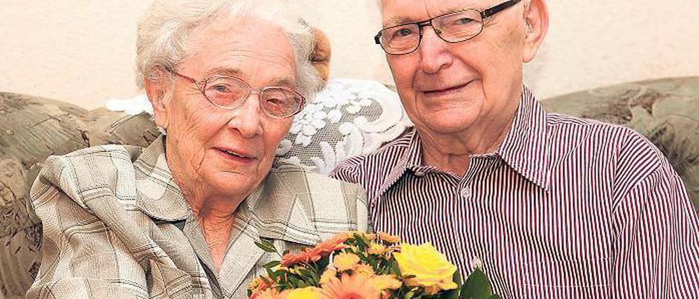 Seit 65 Jahren glücklich. Hildegard und Hubert Piesker.