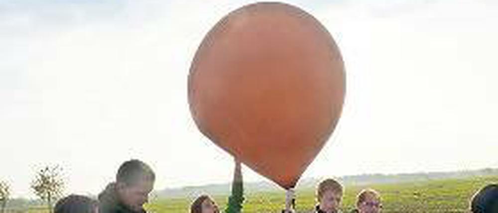 Höhenluft. Beim Start in Werder.