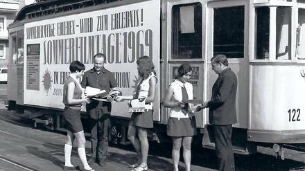 Sommerfilmtage 1969. Die Filme wurden im Thälmann-Stadion gezeigt.