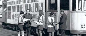 Sommerfilmtage 1969. Die Filme wurden im Thälmann-Stadion gezeigt.