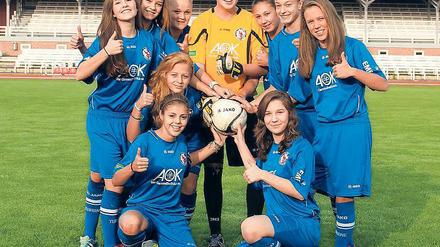 Für das Erstligateam. Die Spielerinnen des Perspektivteams 2015 sollen in zwei, drei Jahren für den 1. FFC Turbine Potsdam in der Frauen-Bundesliga kicken.