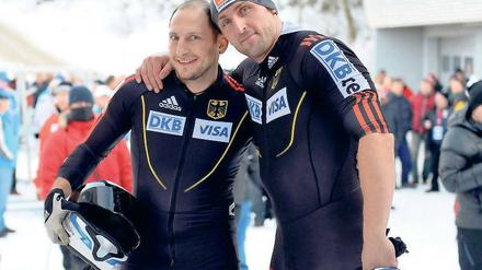Im Zweier vorn, im Vierer mit Glück. Thomas Florschütz (l.) und Kevin Kuske.