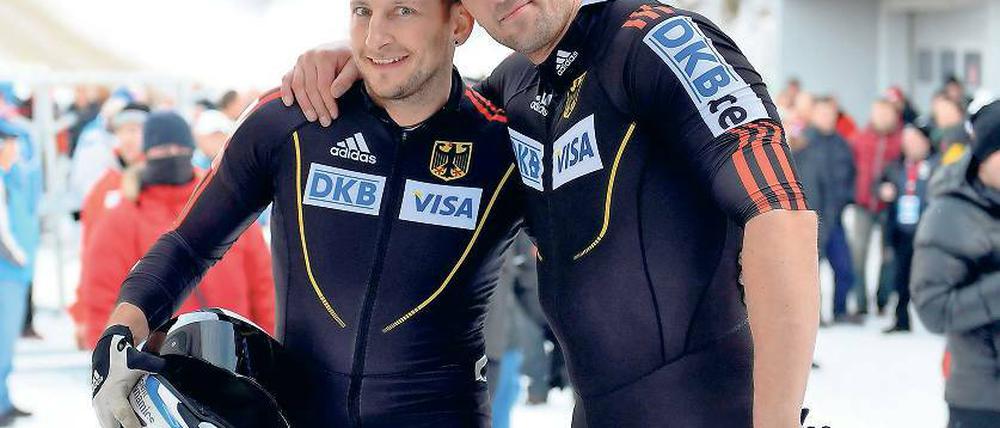 Im Zweier vorn, im Vierer mit Glück. Thomas Florschütz (l.) und Kevin Kuske.