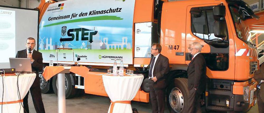 Leise und klimafreundlich. Das neue Hybrid-Müllauto der Step.