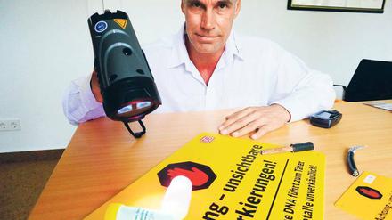 Ausgerüstet. Sascha Fuchs aus Stahnsdorf ist Experte für künstliche DNA.