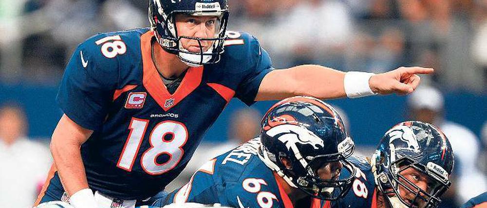 Alles hört auf mein Kommando. Denvers Peyton Manning entscheidet selbst, welcher Spielzug als nächster dran ist.