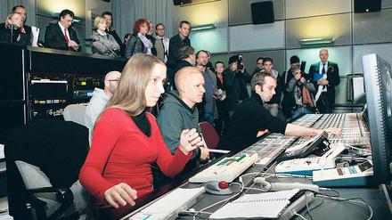 Montage und Sound. Im Tonstudio der Filmhochschule HFF.