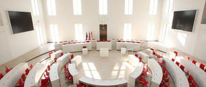 Der Plenarsaal in Brandenburgs neuem Landtag.