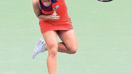 Voll durchgezogen. Angelique Kerber schlug die Italienerin Roberta Vinci souverän in zwei Sätzen.