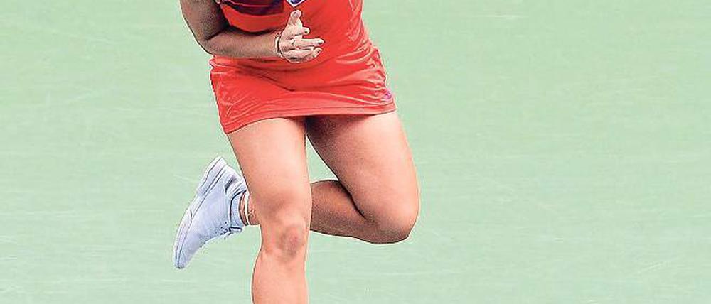 Voll durchgezogen. Angelique Kerber schlug die Italienerin Roberta Vinci souverän in zwei Sätzen.