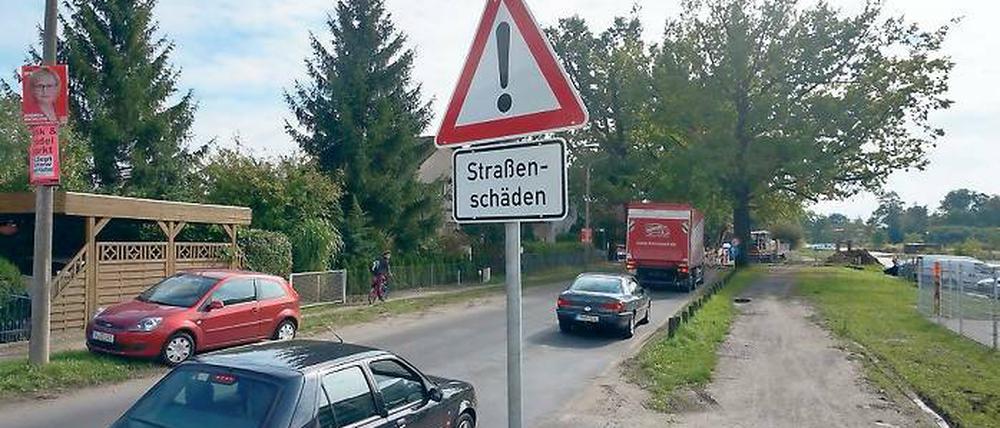 Großer Leidensdruck. Die Ruhlsdorfer Straße ist desolat.