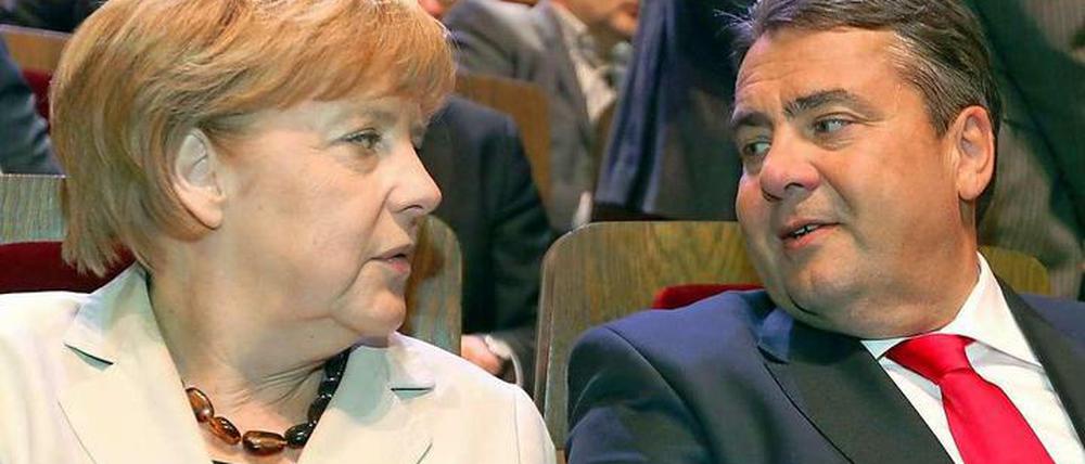 Angela Merkel (CDU) und Sigmar Gabriel (SPD).