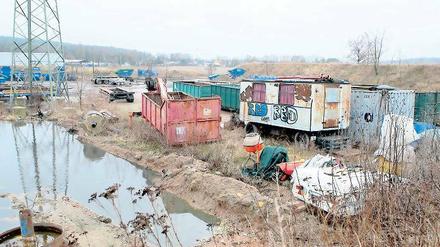 Seit Jahren nur geduldet: Der Containerhof der Firma Richter am Geltower Ortsrand.