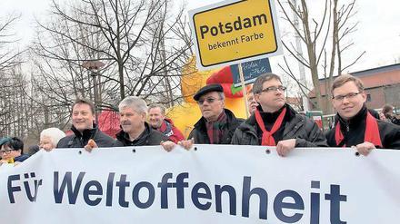 Das Bündnis "Potsdam bekennt Farbe" hatte unter anderem erfolgreich eine NPD-Kundgebung blockiert.