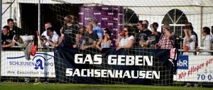 Rechte Provokation beim TuS Sachsenhausen.