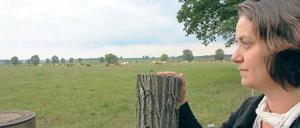 Bedrohte Idylle. Kathrin Voigt bietet Bert Groenstege die Stirn. Auf dieser Weide in Gumtow (Prignitz) will der niederländische Investor eine Hähnchenmastanlage für 400 000 Tiere bauen. Mit ihrer Familie lebt Kathrin Voigt nur rund 750 Meter Luftlinie von der geplanten Anlage entfernt.