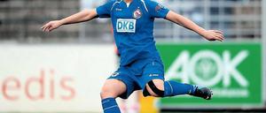 Könnte morgen wieder stürmen. Natasa Andonova steht bereit, für die weiter verletzte Ada Hegerberg in Turbines Angriff zu rücken. In der vergangenen Saison trug sie mit einem Tor zum Potsdamer 9:1 beim VfL Sindelfingen bei.
