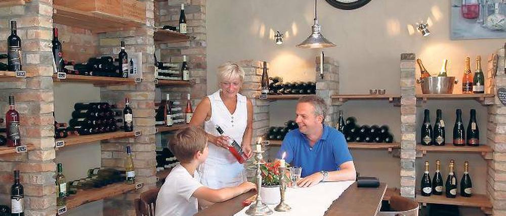 Einfach gut. Den Wein holt Petra Kiekebusch selbst aus Italien.