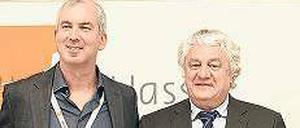 Hier noch einträchtig. Hasso Plattner (r.) und Eran Davidson.