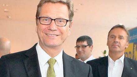 Lächelt wie gewohnt. Außenminister Guido Westerwelle.