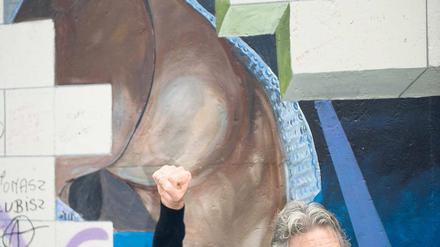 „Well done!“ Roger Waters lobte die Verteidiger der East Side Gallery.