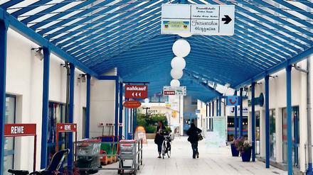 Fast ohne Kunden. Das Bornstedt-Carree in der Potsdamer Straße.