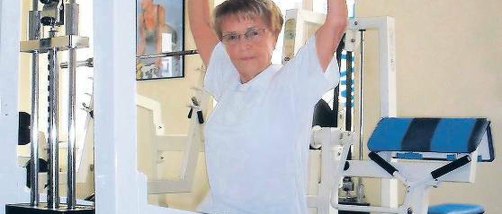 Fit wie ein Turnschuh. Ruth Heinrich geht seit zwölf Jahren trainieren.