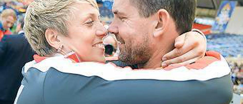 Privatparty. Obergföll und Trainer Boris Henry heiraten im September.