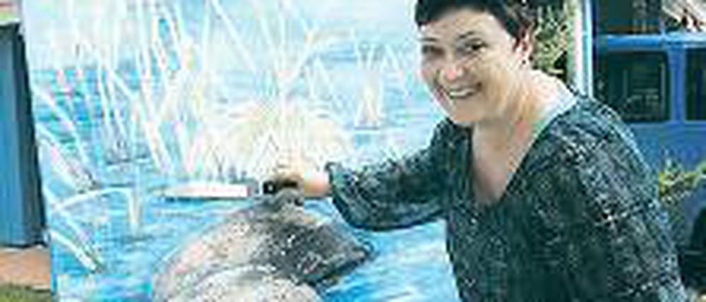 Kunst an der Nieplitz. Malerin Christine Gröling ist zum zweiten Mal dabei.