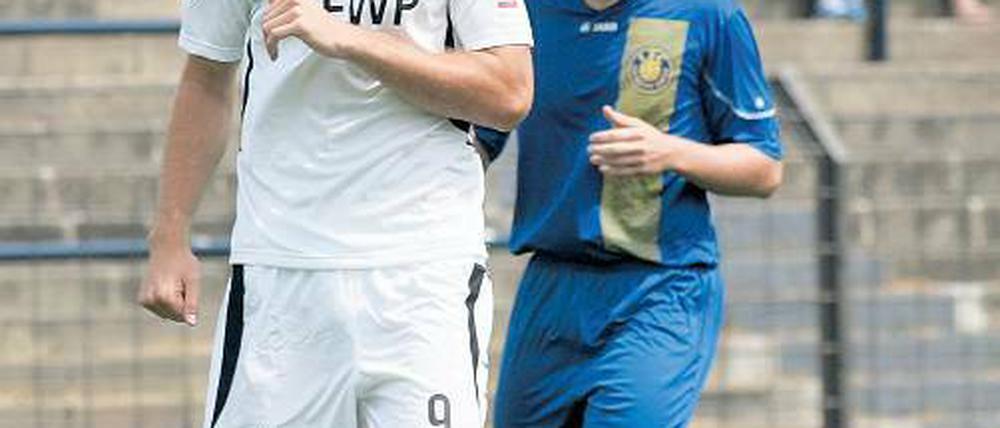 Den nächsten Gegner im Blick: Lucas Albrecht vom SV Babelsberg erwartet morgen mit seinem Team den FSV Zwickau. Die Westsachsen kommen mit einer starken Fraktion Ex-Nulldreier ins Karl-Liebknecht-Stadion.