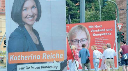 Wahlplakate in Potsdam.