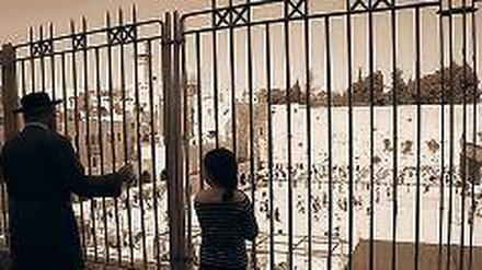 Zäune. Blick auf die Altstadt Jerusalems.