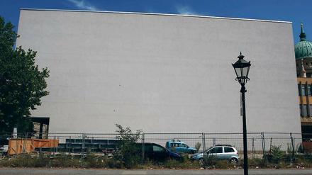 Jungfräulich. Die Wand am neuen Bildungsforum auf der Seite zur Friedrich-Ebert-Straße ist seit ihrer Fertigstellung nackt. Die bekannte Potsdamer Graffiti-Agentur Art-efx würde sie gerne ansprechender gestalten, doch die Stadt hat andere Pläne.