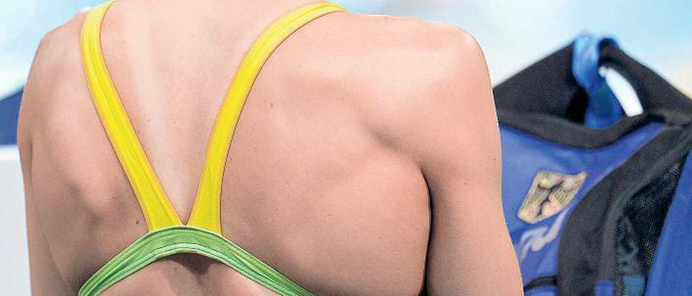 Will den Rücken frei haben – Doppel-Olympiasiegerin Britta Steffen.