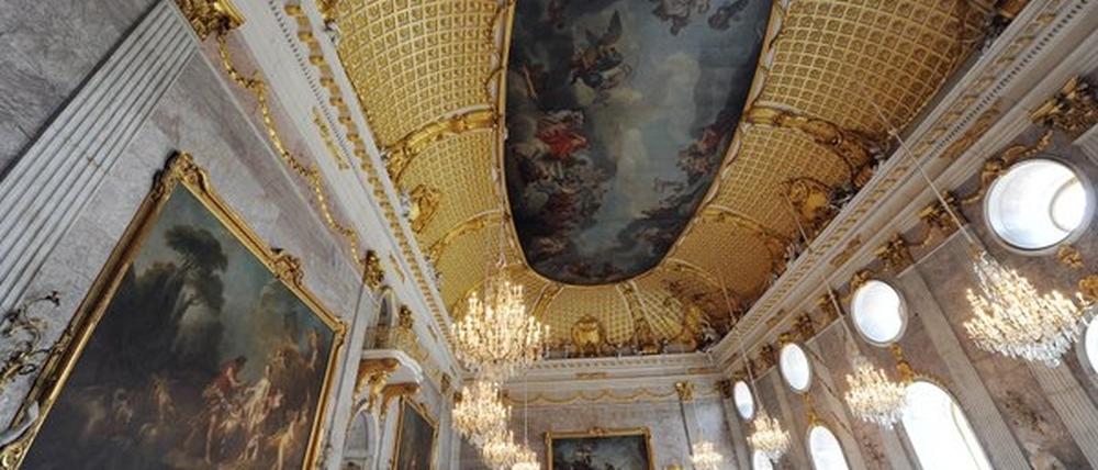 Prachtvoll aber sanierungsbedürftig: der Marmorsaal im Neuen Palais.