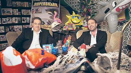 Videoabend. Oliver Kalkofe (l.) und Peter Rütten in der Filmkunst Cinethek.