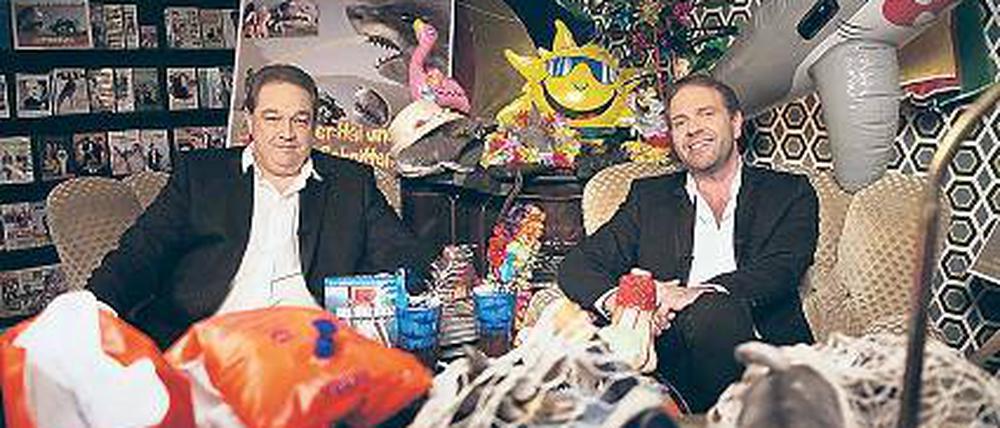 Videoabend. Oliver Kalkofe (l.) und Peter Rütten in der Filmkunst Cinethek.