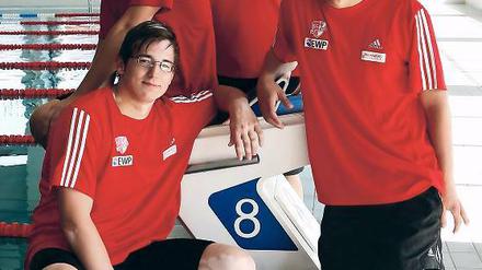 WM-Vorfreude. Steinhauer (vorn l.), Erxleben, Paschke und Schmidtke (v. l.).