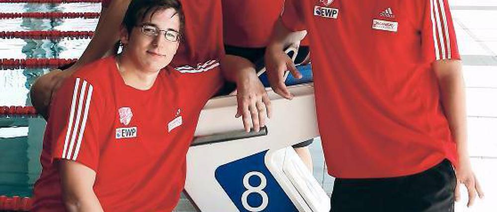 WM-Vorfreude. Steinhauer (vorn l.), Erxleben, Paschke und Schmidtke (v. l.).