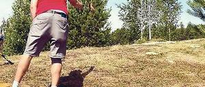 In Aktion. Ronny Linnicke beim Putten in Finnland.